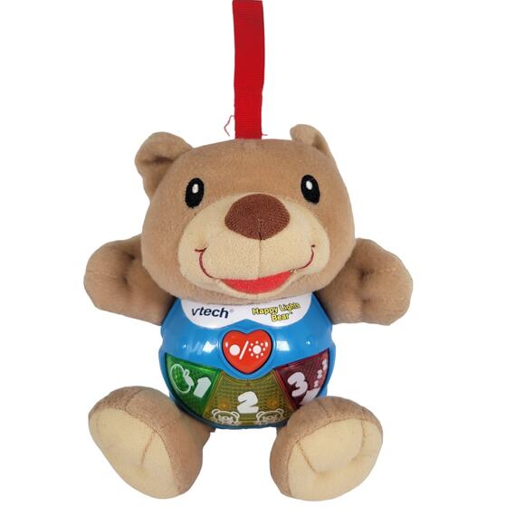 VTech Happy Lights Bear Musical Stuffed Toy Baby Infant Toddler Educational - Picture 1 of 16